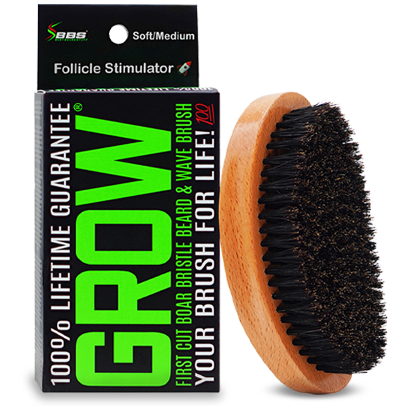 100% Lifetime Guarantee GROW® Beard Brush